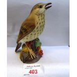 ROYAL WORCESTER BONE CHINA THRUSH NUMBERED 3234