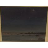 John Foulger (1942-2007) - 'Starry Night Bosham Sussex', oil painting, signed lower right, (19cm x