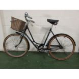 Vintage B.S.A. Pearson's Sutton ladies bicycle with front wicker basket