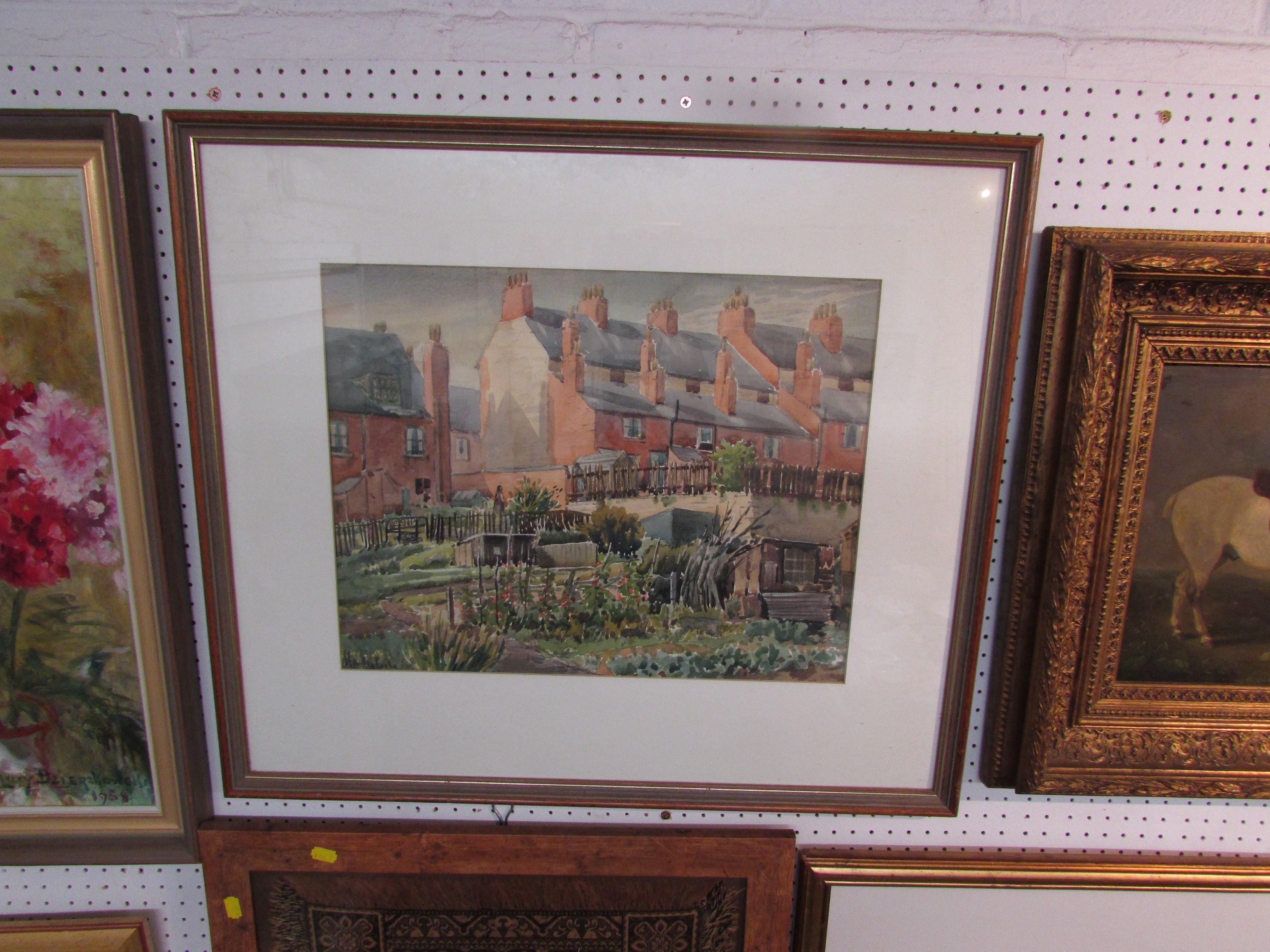 Stanley Cooke (1913-?) - Allotments Mansfield Notts, watercolour, signed lower left, (37cm x - Image 2 of 3