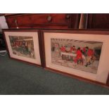 After Cecil Aldin (1870-1935) - two 'Fallowfield' colour prints - 'The Hunt Supper', signed and