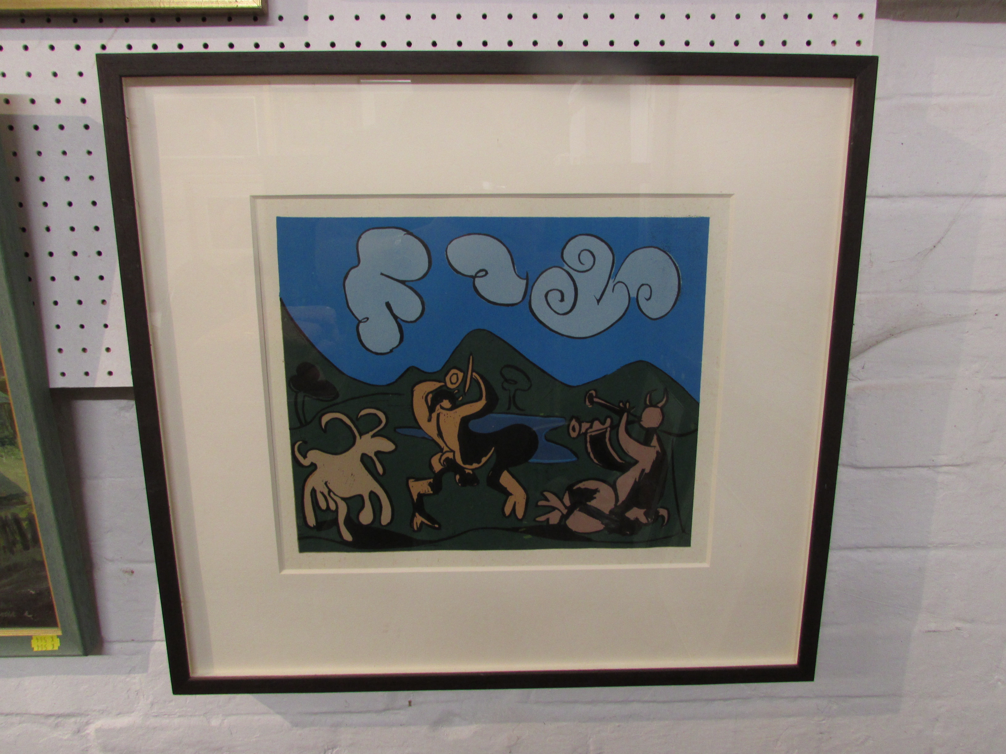 After Pablo Picasso (1881-1973) - 'Two Satyrs and Goat', linocut, Goldmark Gallery of Uppingham - Image 2 of 2