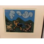 After Pablo Picasso (1881-1973) - 'Two Satyrs and Goat', linocut, Goldmark Gallery of Uppingham