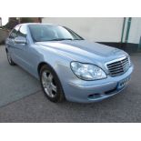 Blue Mercedes S350 Auto four door saloon, registration number WM54 DBY, date of first registration