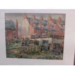 Stanley Cooke (1913-?) - Allotments Mansfield Notts, watercolour, signed lower left, (37cm x