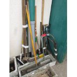 LARGE SELECTION OF GARDEN TOOLS AND BRUSHES