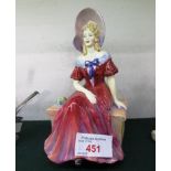 PARAGON FIGURINE OF SEATED LADY WITH BONNET 'LADY URSULA' EB 107