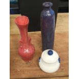JANE SIMPSON rubber vases. A collection of three pieces.
