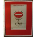 A collection of Glasnost/ Perestroika posters, some framed 45 x 35 av (3)