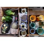 A large collection of earthenware items