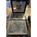 Pair Victorian prints of Engravings The