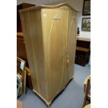 Quality reproduction Adams style bleached 2 door wardrobe