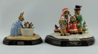Royal Doulton Bunnykins Bath Night D241 and Merry Christmas DB194 (boxed with cert)