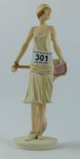 Royal Doulton Classique lady figure Anyone for Tennis CL4007 including base