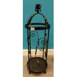 Wrought iron large stick stand