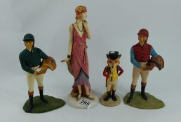 Aynsley resin figures of a lady,