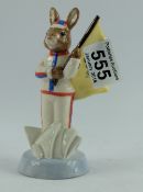 Royal Doulton Bunnykins Figure England Athlete DB216 limited edition for UKI ceramics boxed with