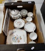 A collection of Wedgwood Kutani Crane items to include cups, teapots,