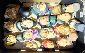 A collection of Bossons plaster Charles Dickens theme heads (17)
