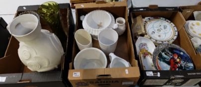 A collection of mixed items to include decorative plates, large bowls,