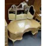 Quality reproduction Adams style 3 mirrored dressing table