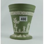 Sage green Wedgwood flower vase 17cm