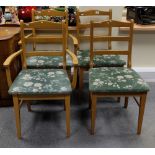 Four ladderback chairs (4)