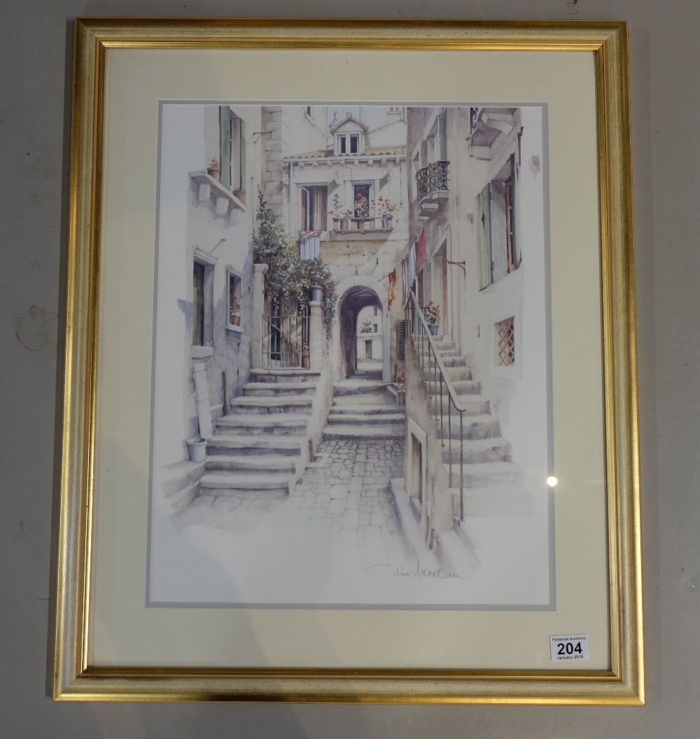 Framed picture of Continental back stree