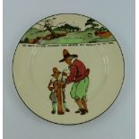 Royal Doulton series ware plate Crombie Golfers " He hath a good judgment who relieth not wholly on