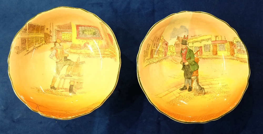 Royal Doulton Dickens seriesware Comport Sam Weller and another Comport Bill Sykes both D6327