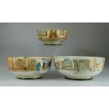 Royal Doulton Dickens seriesware footed bowl decorated with various Dickens characters D2973