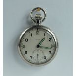 Doxa Military pocket watch marked to the back with broad arrow G.S.T.