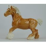 Beswick Palomino cantering Shire horse 955
