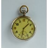 Military pocket watch marked to the back with broad arrow G.S.T.