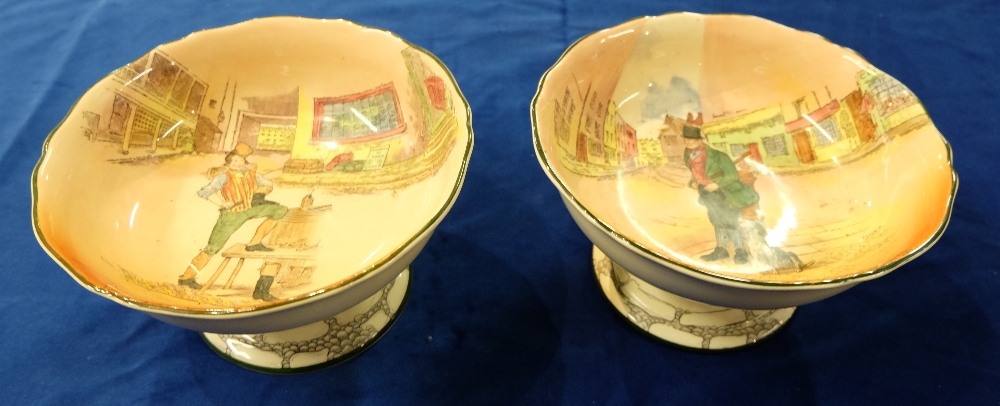 Royal Doulton Dickens seriesware Comport Sam Weller and another Comport Bill Sykes both D6327 - Image 2 of 2