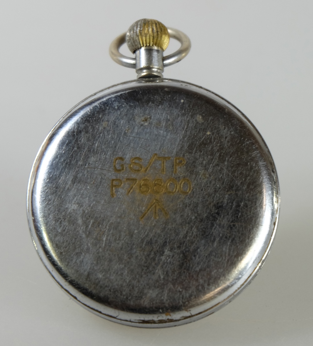 Helvetia Military pocket watch marked to the back with broad arrow G.S/T. - Image 2 of 3
