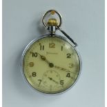 Helvetia Military pocket watch marked to the back with broad arrow GS/TP P82261 ,