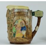 Royal Doulton embossed Dickens seriesware jug decorated with Fatboy and Poor Joe in bleak house