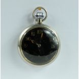 Military pocket watch marked to the back with broad arrow ,