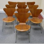 Mid Century Fritz Hansen Stacking chairs (10)