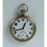 Damas Military pocket watch with white dial marked to the back with broad arrow GS/TP xx 188474 ,