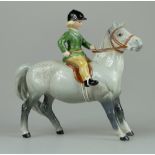 Beswick rare girl on grey pony 1499 (restored front leg)