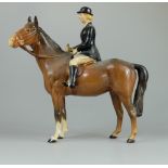 Beswick Huntswoman on brown horse 1730