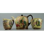 Royal Doulton embossed Dickens seriesware teapot of Sairey Gamp (no lid),