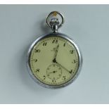 Cyma Military pocket watch marked to the back with broad arrow G S M9449 ,