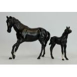 Beswick model black beauty 2466 and black beauty foal 2536  (2)