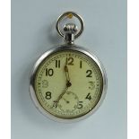 Military pocket watch marked to the back with broad arrow G.S.T.