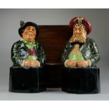 Royal Doulton rare pair of Asprey and Co decanters The Scotsman and The Irishman (heads detachable)