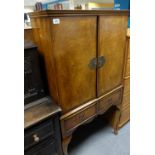 Inlaid Drinks cabinet on Queen Anne legs