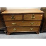 Small wooden 2 over 3 chest of drawers